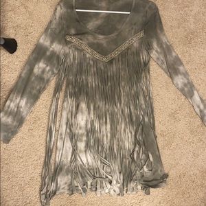 Multicolored fringe dress